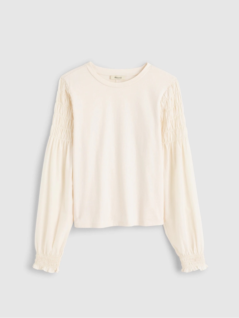 Madewell Smocked Long-Sleeve Tee S - Picture 6 of 10